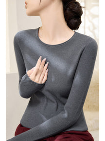 Women's Fitted Crewneck Sweater — View 7