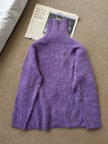 Women's Wool Relaxed Fit Turtleneck Sweater — View 3