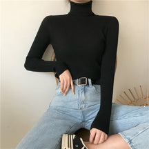 Women's Fitted Turtleneck Sweater — View 2