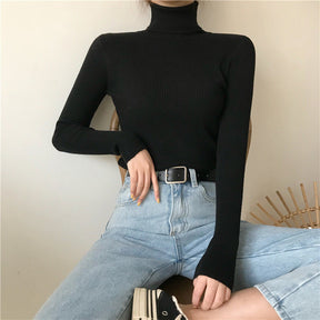 Women's Fitted Turtleneck Sweater — View 2
