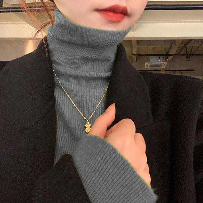 Women's Fitted Turtleneck Sweater — View 3