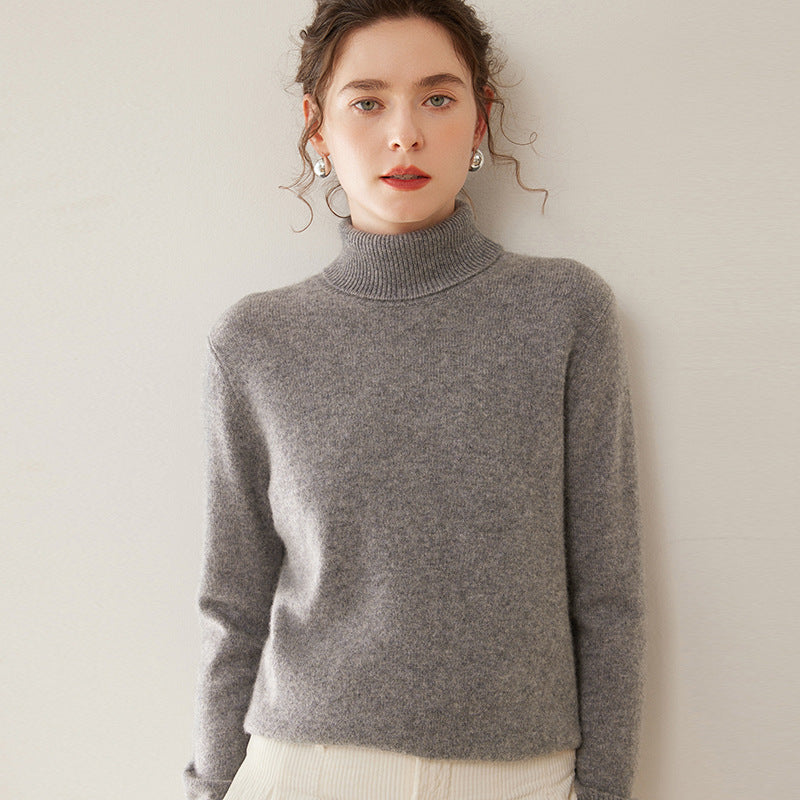 Women's Wool Turtleneck Sweater — View 10