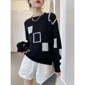 Women's Plaid Crewneck Sweater — View 3