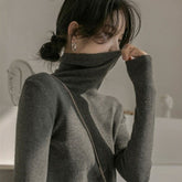 Women's Fitted Mock Neck Sweater — View 6