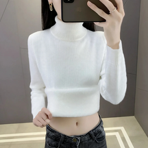 Women's Ribbed Turtleneck Sweater — View 4