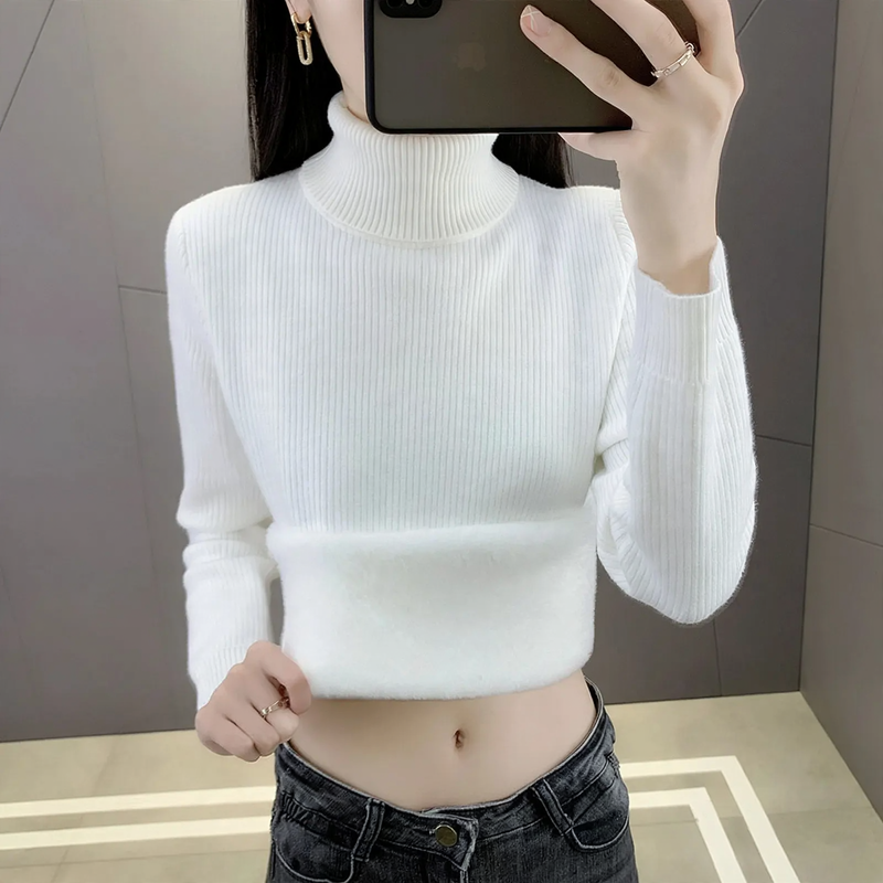 Women's Ribbed Turtleneck Sweater — View 4