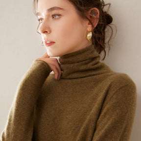 Women's Cashmere Mock Neck Top — View 8
