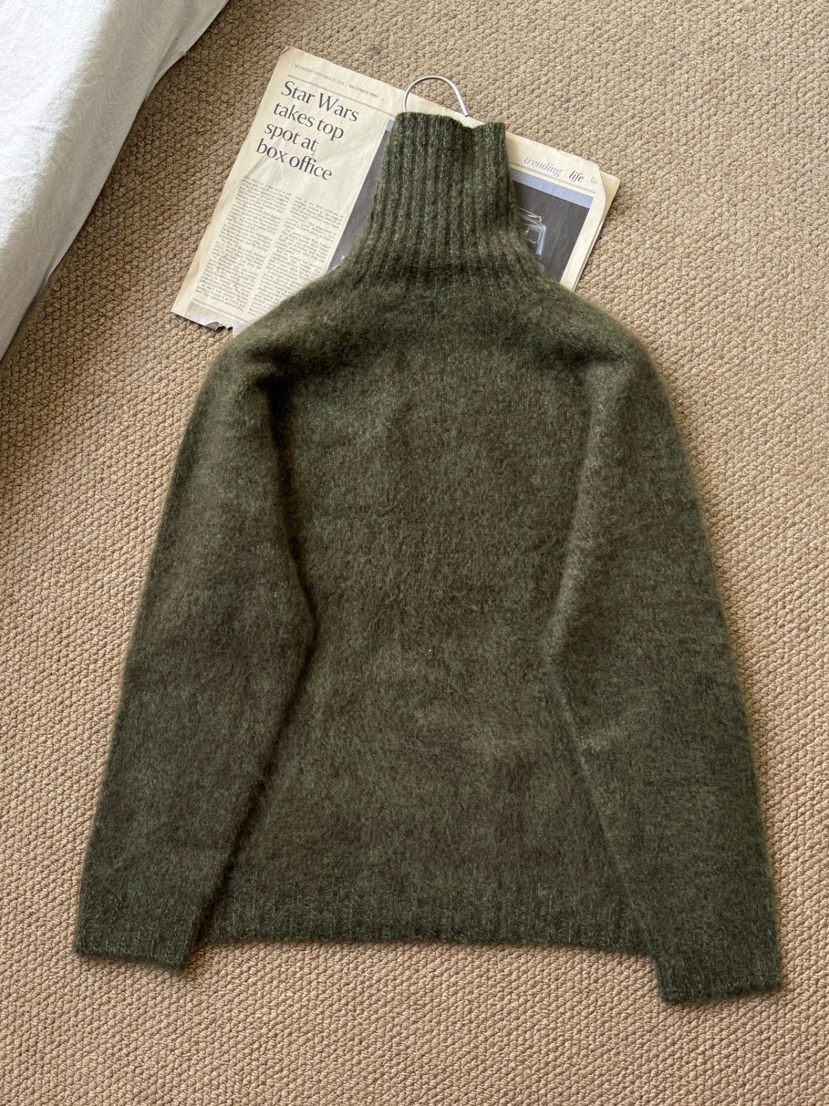 Women's Wool Relaxed Fit Turtleneck Sweater — View 7