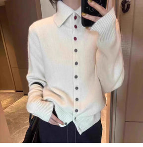 Women's Cashmere Ribbed Cardigan — View 4