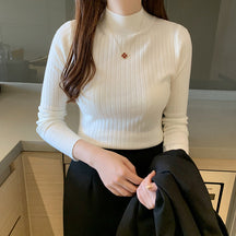 Women's Mock Neck Sweater — View 6