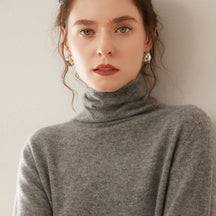 Women's Cashmere Mock Neck Top — View 3