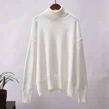 Women's Relaxed Fit Turtleneck Sweater — View 8