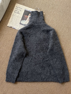 Women's Wool Relaxed Fit Turtleneck Sweater — View 4