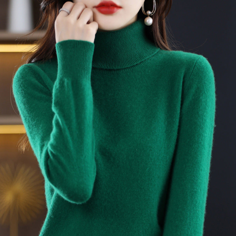 Women's Wool Turtleneck Sweater — View 2