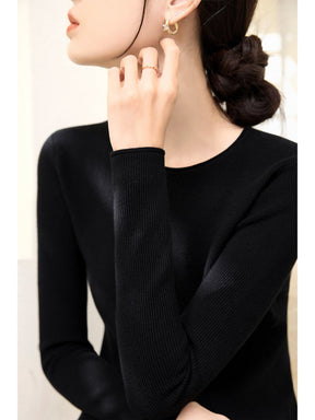 Women's Fitted Crewneck Sweater — View 9