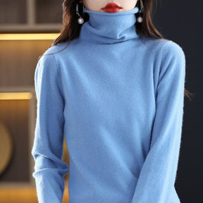 Women's Wool Mock Neck Sweater — View 9