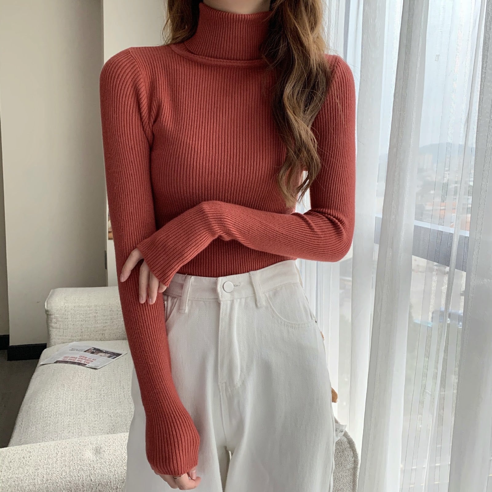Women's Turtleneck Sweater — View 11