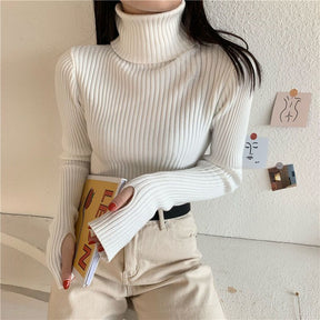 Women's Fitted Thumbhole Turtleneck Sweater — View 8