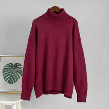 Women's Relaxed Fit Turtleneck Sweater — View 6