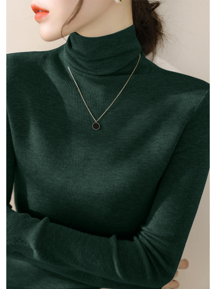 Women's Fitted Mock Neck Sweater — View 3