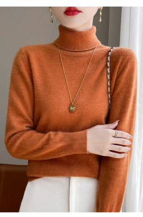 Women's Wool Fine Knit Sweater — View 6