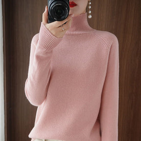 Women's Relaxed Fit Mock Neck Sweater — View 7