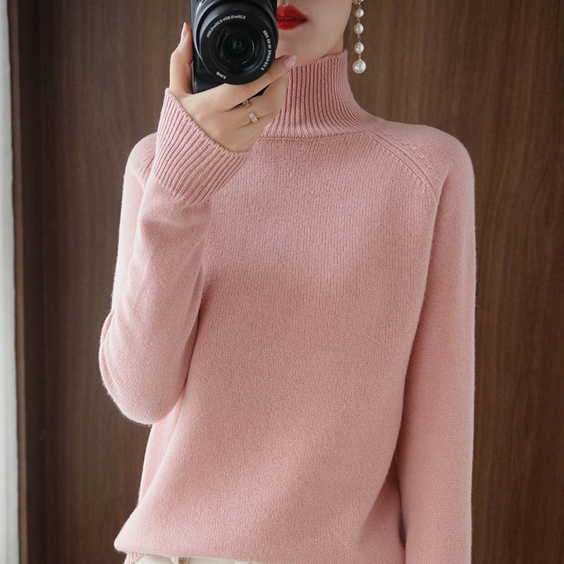 Women's Relaxed Fit Mock Neck Sweater — View 7