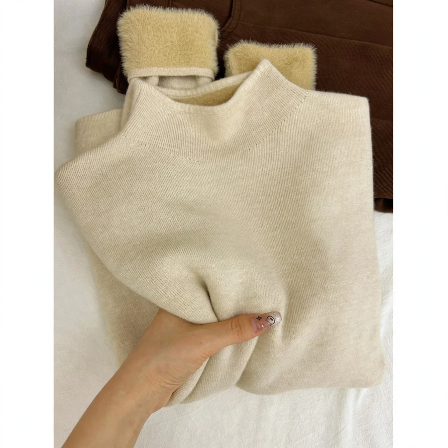 Women's Mock Neck Sweater — View 1