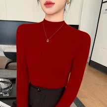 Women's Fitted Mock Neck Sweater — View 12