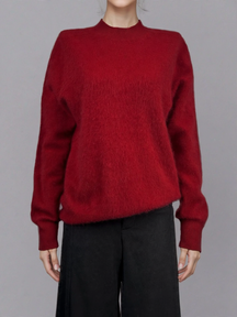 Women's Cashmere Blend Crewneck Sweater — View 10
