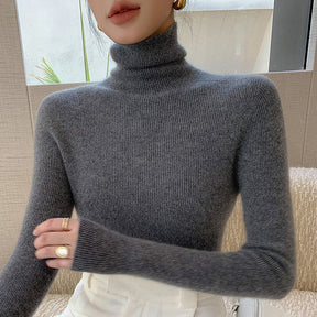 Women's Fitted Mock Neck Sweater — View 8