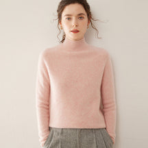 Women's Cashmere Mock Neck Sweater — View 3