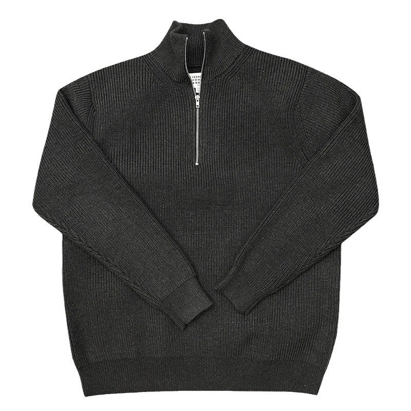Women's Wool Blend Half Zip Sweater — View 4