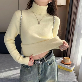 Women's Fitted Turtleneck Sweater — View 11