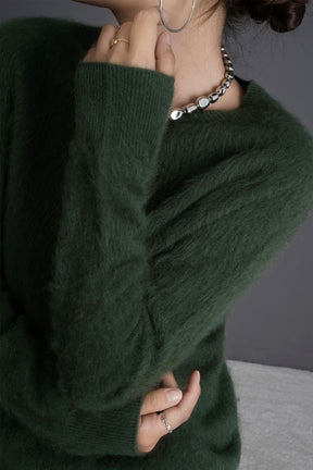 Women's Cashmere Blend Crewneck Sweater — View 11