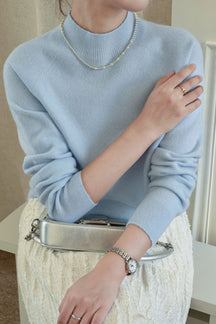 Women's Wool Relaxed Fit Crewneck Sweater — View 12