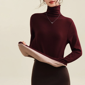 Women's Wool Blend Mock Neck Sweater — View 10