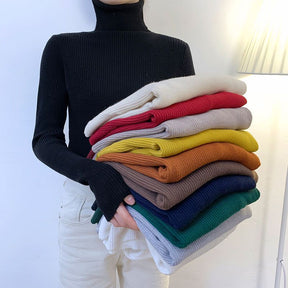 Women's Fitted Turtleneck Sweater — View 1