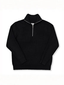 Women's Wool Blend Half Zip Sweater — View 9