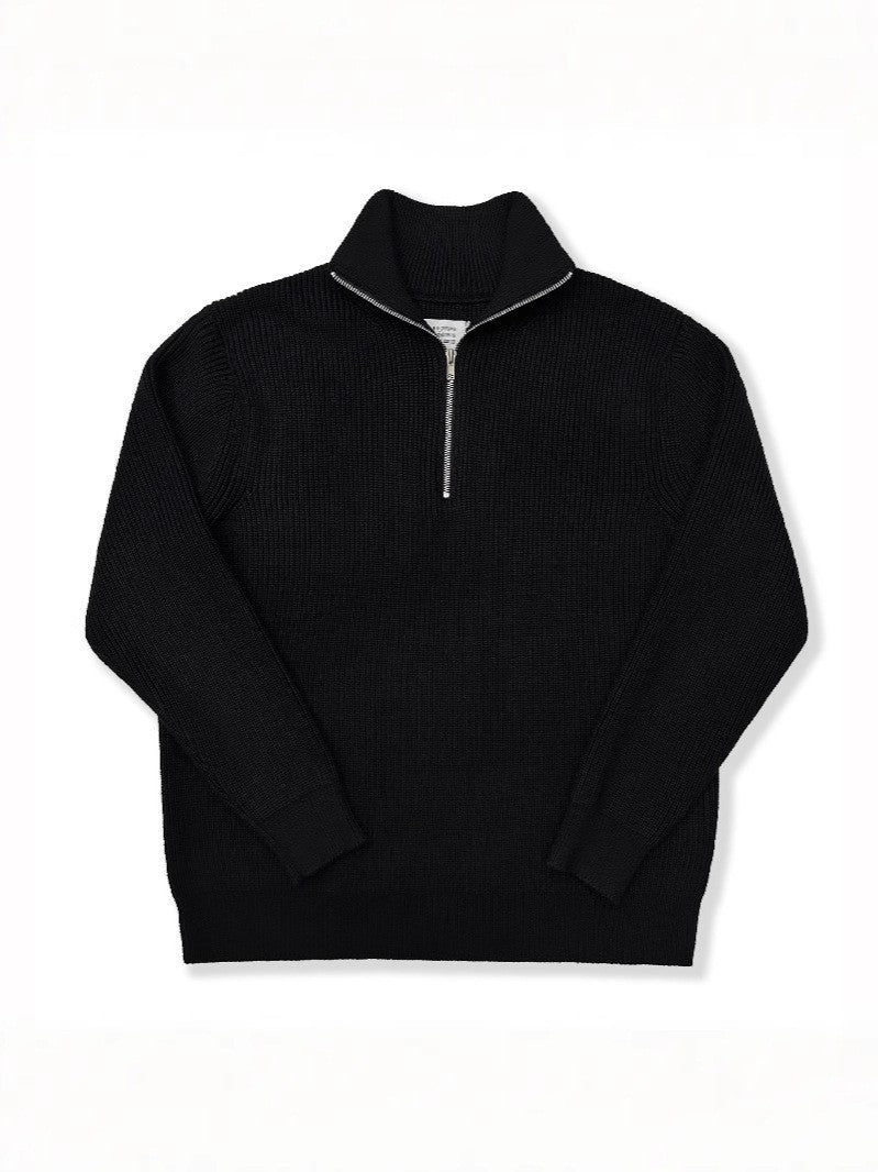 Women's Wool Blend Half Zip Sweater — View 9