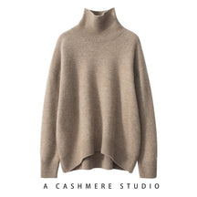 Women's Cashmere Relaxed Fit Mock Neck Sweater — View 6