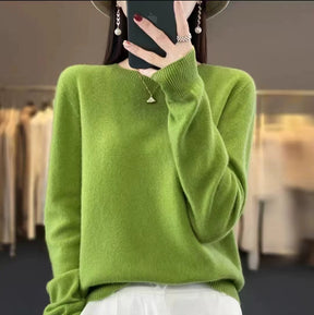 Women's Wool Relaxed Fit Crewneck Sweater — View 9