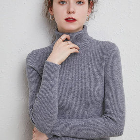 Women's Fitted Turtleneck Sweater — View 3