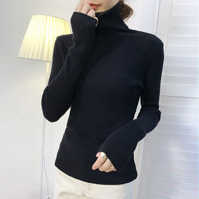 Women's Long Sleeve Turtleneck Sweater — View 2