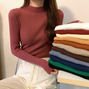 Women's Mock Neck Sweater — View 1