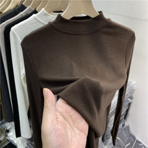 Women's Long Sleeve Mock Neck Top — View 2