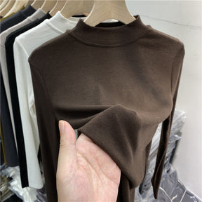 Women's Long Sleeve Mock Neck Top — View 2
