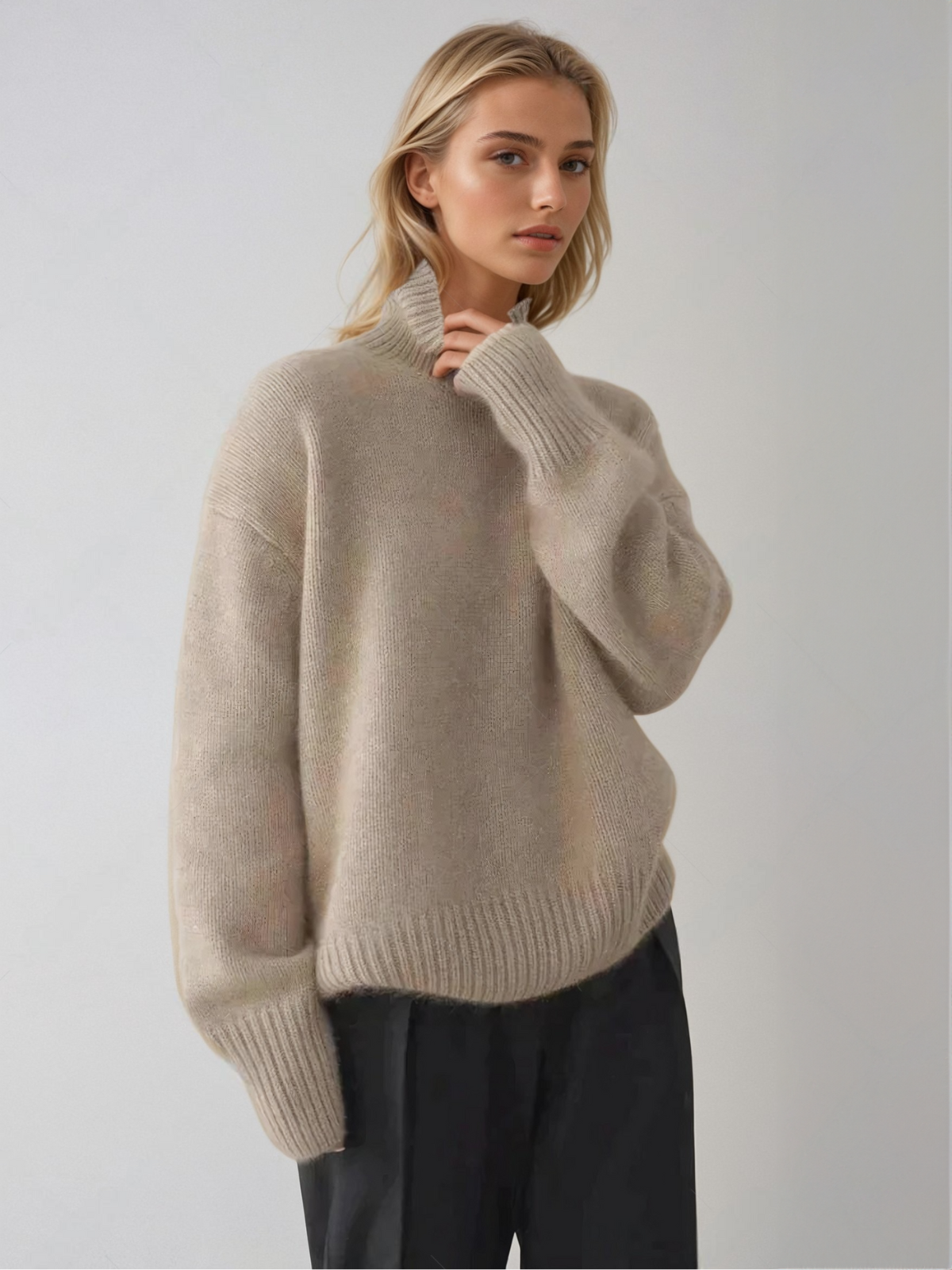 Women's Turtleneck Sweater — View 3