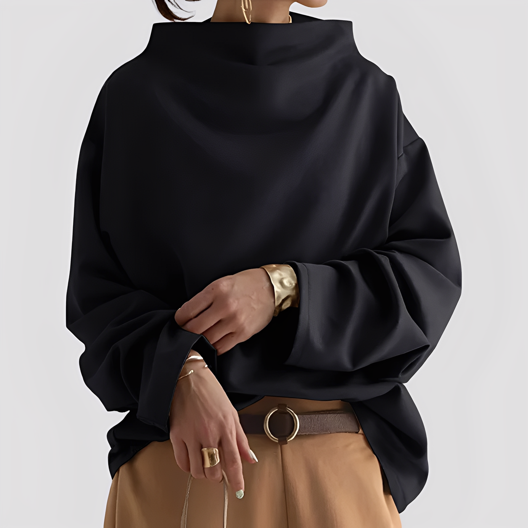 Women's Turtleneck Sweater — View 3