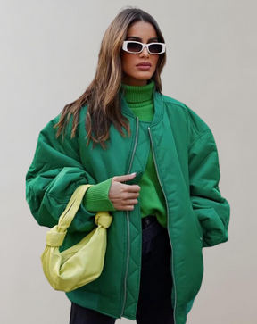 Women's Zip Front Bomber Jacket — View 6